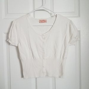 Short Sleeve Cropped Bolero Cardigan Shrug